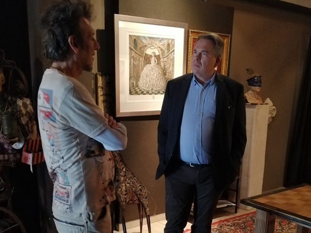 The President Marek Frydrych visited Tomasz Sętowski’s studio